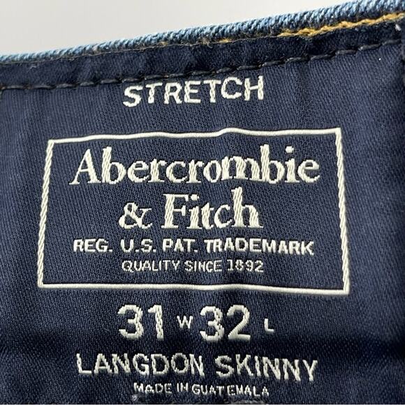 Abercrombie & Fitch Indie Streetwear Rockabilly Langdon Skinny Jeans 31 x 32 - Picture 7 of 9